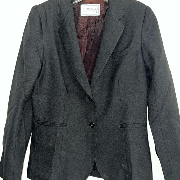 Levi's Black Blazer Wool-Blend Structured - Picture 1 of 12